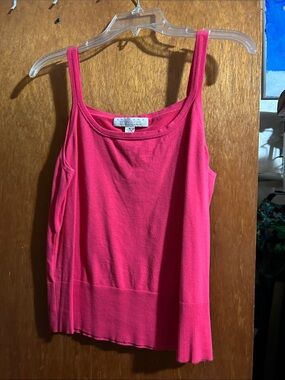 Women's Slim-Strap Tank Top in Bright Pink